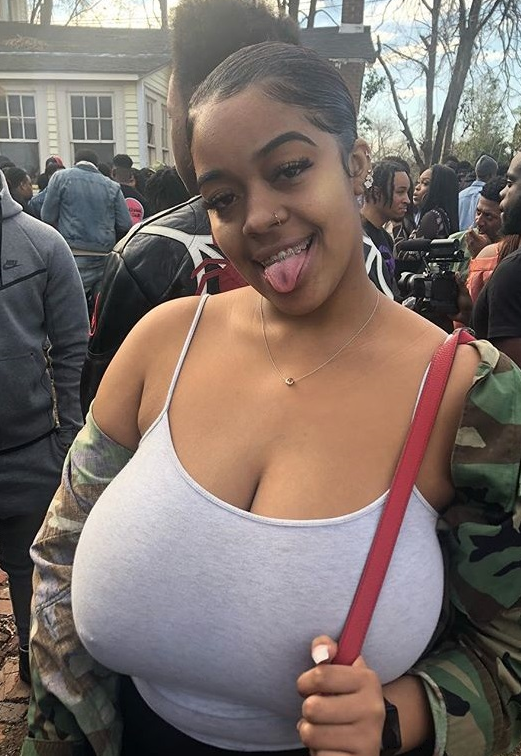 Busty black teen