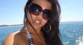 Brunette with huge tits